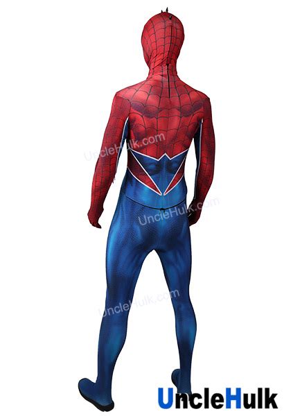 spider punk hobart brown cosplay costume punk spider man bodysuit with metal spikes on the