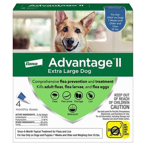 Advantage Ii Flea Control For Extra Large Dogs Over 55 Lbs 4pk
