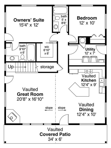 2 Bedroom House Plans Open Floor Plan With Garage Rudolph Tiffany