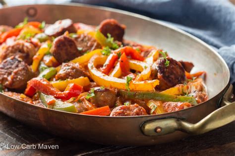 Authentic italian sausage and peppers recipe : Italian Sausage, Peppers and Onions with Sauce | Low Carb ...