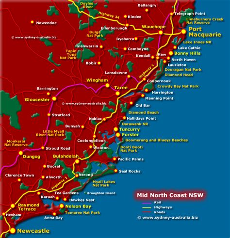 Map Nsw North Coast Verjaardag Vrouw 2020
