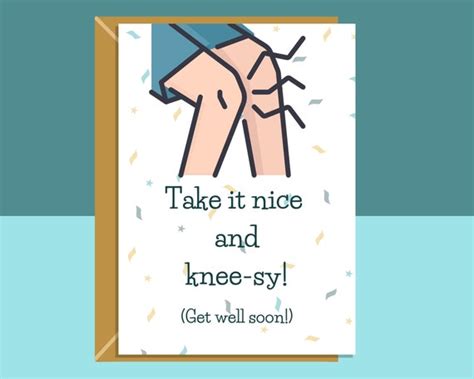 funny knee operation knee surgery recovery card knee etsy