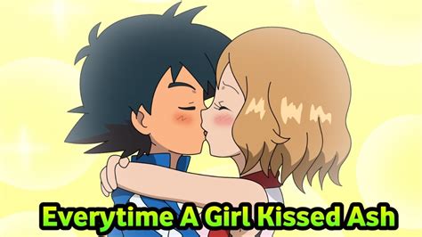 Everytime Ash Got Kissed By Pokegirls All Ash Kiss Moments Youtube
