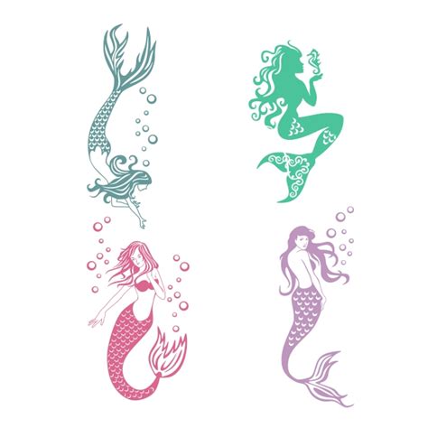 Mermaid Silhouette Cuttable Design Cuttable Apex Embroidery Designs