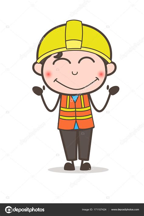Los ingenieros diseñan materiales, estructuras, máquinas y sistemas teniendo en cuenta las limitaciones impuestas por la practicidad, la seguridad y el coste. Animado: ingeniero | Tímida sonrisa cara - ilustración de ...