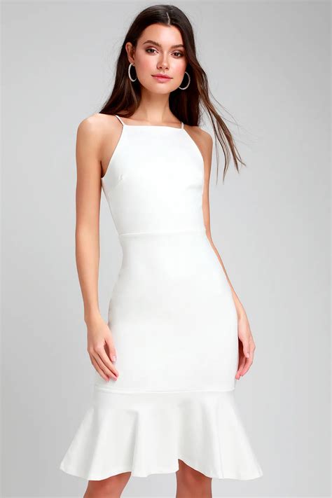 This Could Be Love White Bodycon Midi Dress White Dresses For Women