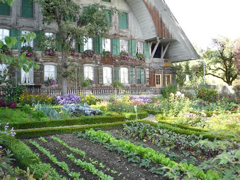 Historic Kitchen Vegetable Garden Switzerland Jardin Potager