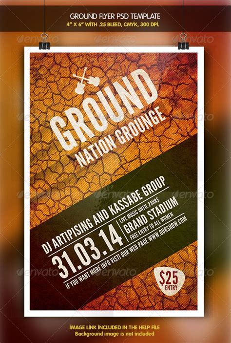 Ground Party Flyer Graphicriver File Info Background Imagelink In