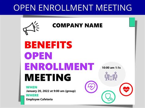 Open Enrollment Benefits Meeting Template Hr Templates Human Resources