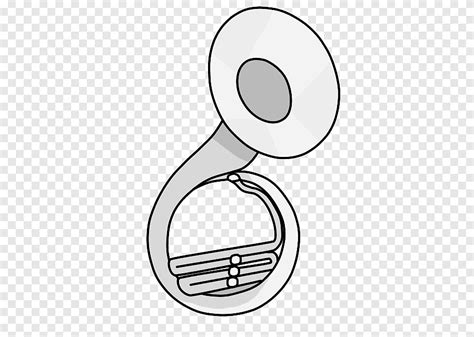 Sousaphone Drawing Mellophone Tuba Brass Instrument Material Png Pngegg