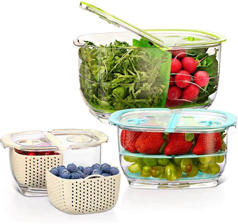 Fresh Produce Vegetable Fruit Storage Containers Top Kitchen Gadget