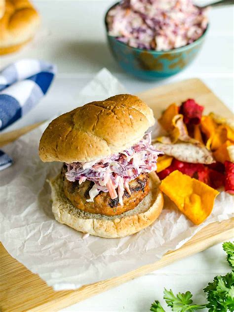 Homemade Turkey Burger With Coleslaw Pastrami Pickle And Spicy