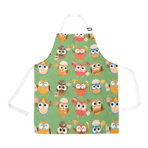 Cooking Owls All Over Print Apron Id D2491396