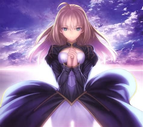 Hd Wallpaper Female Anime Character Clouds Sky Fatestay Night Saber Fate Series