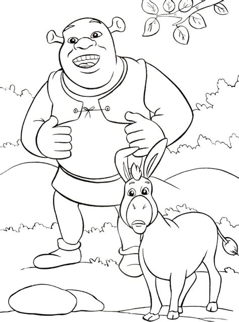 Desenhos De Shrek E Fiona 1 Para Colorir E Imprimir Colorironlinecom