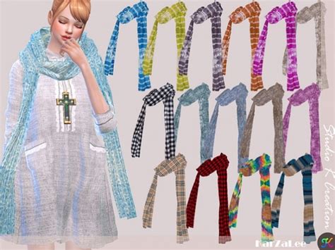 Simple Long Scarf At Studio K Creation Sims 4 Updates