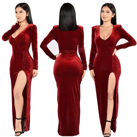 Sexy Christmas Long Evening Party Dress Meetyoursfashion