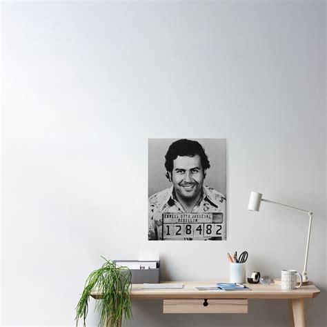 Pablo Escobar Mugshot Poster By Sheima Redbubble