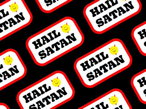 Hail Satan Sticker Secret Society Goods