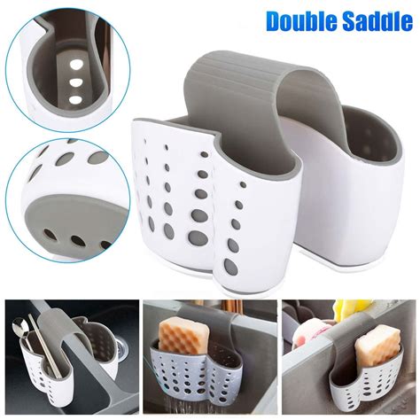 Silicone Double Saddle Sink Caddy Basket Eeekit Kitchen Hanging Sink