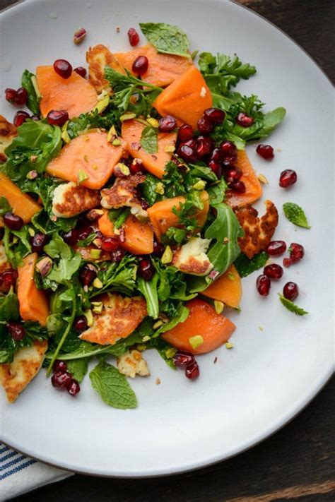 Winter Persimmon And Pomegranate Salad Scaling Back