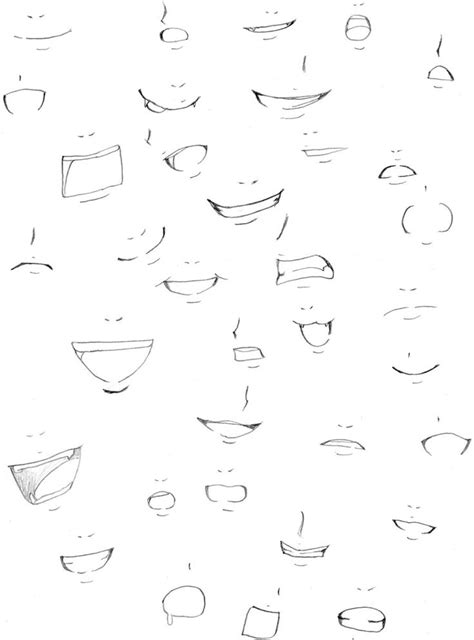 Just Some Basic Mouth Expressions Anime Mouth Drawing Manga Drawing