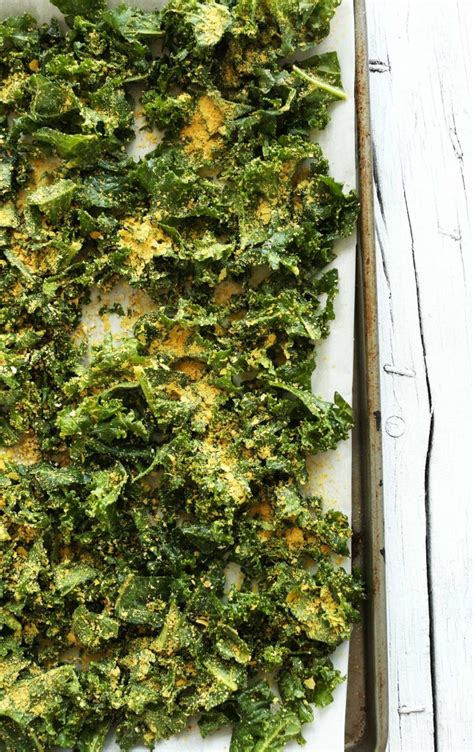 30 Minute Cheesy Kale Chips Minimalist Baker Recipes