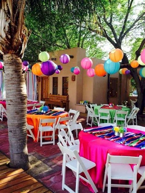 60 Inspiring Outdoor Summer Party Decoration Ideas 63 Mexican Party