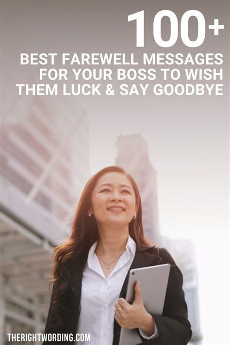 Best Farewell Messages To Boss To Wish Them Luck And Say Goodbye