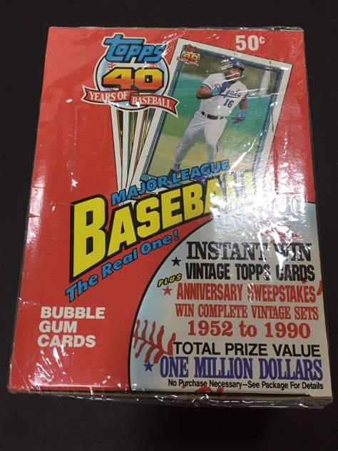 Chuck roethel using a letter measurement scale graded the set b. 1991 Topps Baseball Cards -Box of 36 Unopened Sealed Packs | eBay