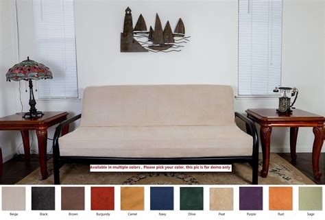 Be aware that if you put a regular mattress on it you will not be able to fold it back to a sofa. Heavy Duty MicroSuede Futon Daybed Mattress Slipcover ...