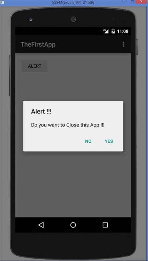 Android Studio Android Alert Dialog Example