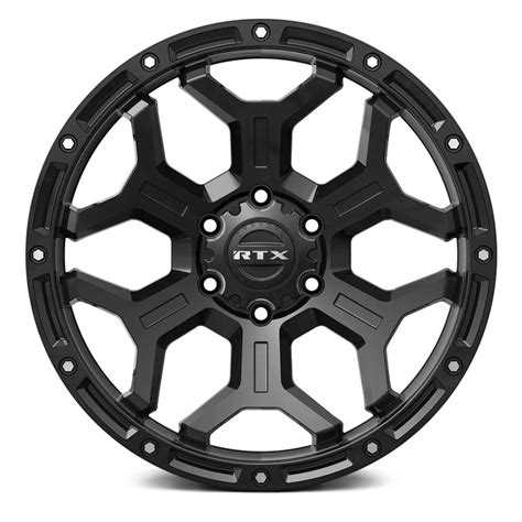 Rtx® Goliath Wheels Satin Black With Milled Rivets Rims