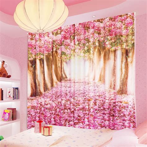 Pin On Pink Flower Curtain