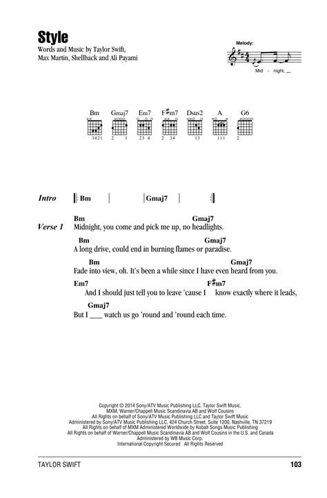 style by taylor swift guitar chords lyrics guitar instructor