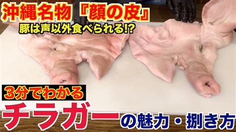 【絶品つまみ】チラガー豚の顔の皮の魅力と捌き方 Youtube
