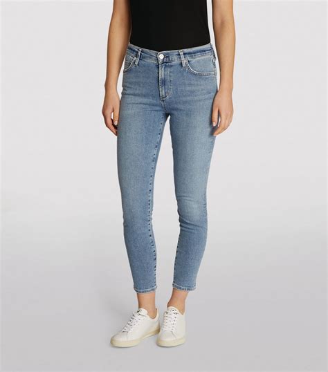 Citizens Of Humanity Blue Rocket Mid Rise Skinny Jeans Harrods Uk