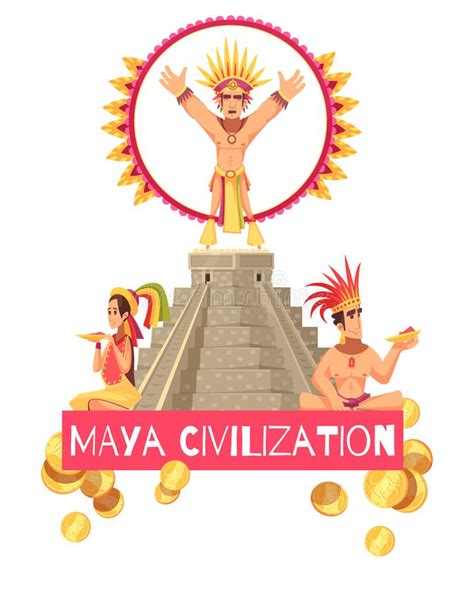 Maya Civilization Set Stock Vector Illustration Of Archeology 223125862