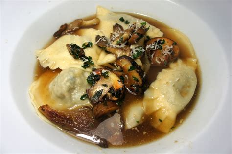 Homemade Ravioli Filled With Foie Gras And Porcini Cuisine Ris De