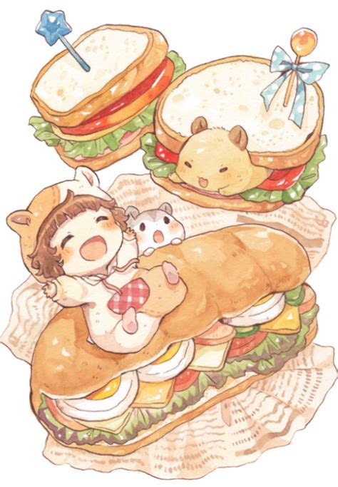 Pin By Erland Eveson On Food Drawing Anime Chibi Chibi Food Cute Art
