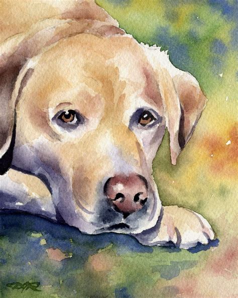 Labrador Retriever Art Print Signed By Artist Dj Rogers