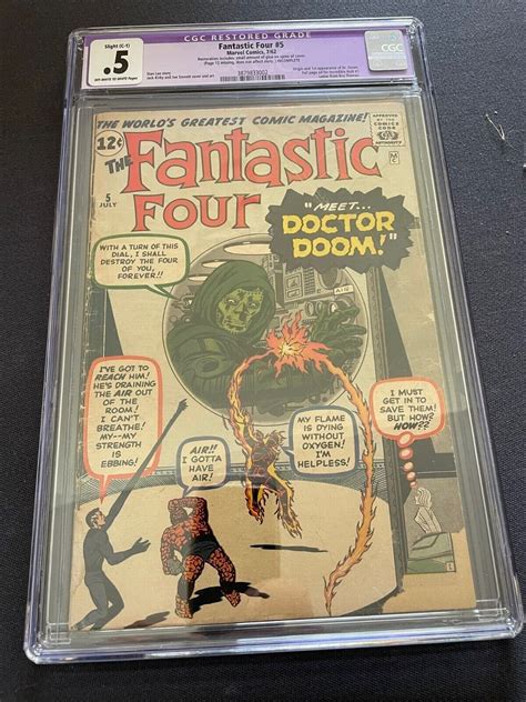Fantastic Four 5 Cgc Graded 1 St Dr Doom Looks Great Movie Coming Xmen