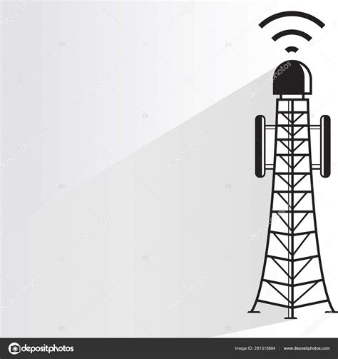 Antenna Communication Tower Stock Vector Image By ©loopang 281315884