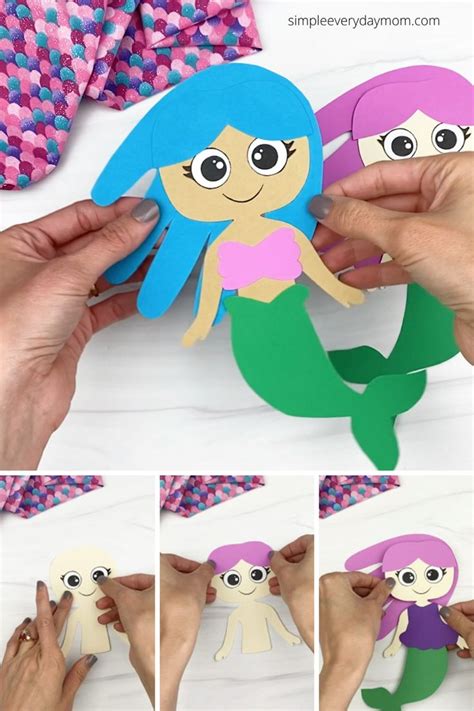 Mermaid Handprint Craft For Kids Free Template Handprint Craft