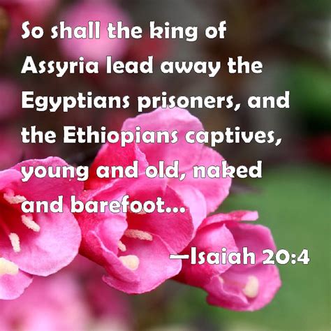 Isaiah So Shall The King Of Assyria Lead Away The Egyptians