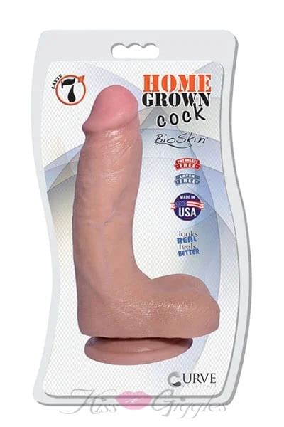 Inch Dong With Balls And Suction Cup Base Home Grown Cock Latte