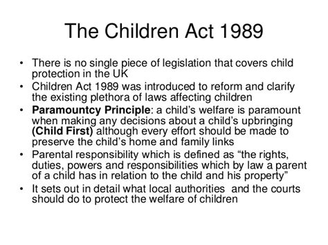 Guidance on agencies and organisations that social workers can. The children act 1989