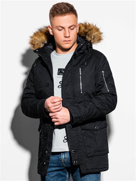 Mens Winter Parka Jacket C365 Black Modone Wholesale Clothing