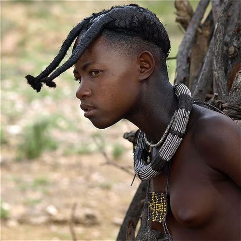 Teenage Ovahimba Girl Himba People Ebony Beauty Beautiful Live
