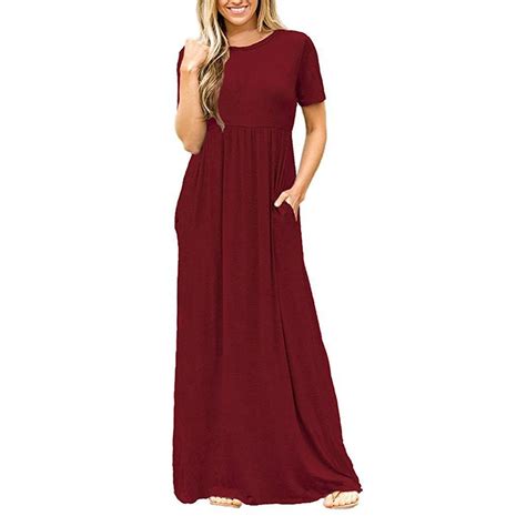 Buy Plus Size Women Cotton Maxi Dress Summer Casual Loose Vintage O Neck Long